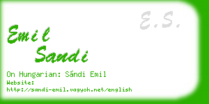 emil sandi business card